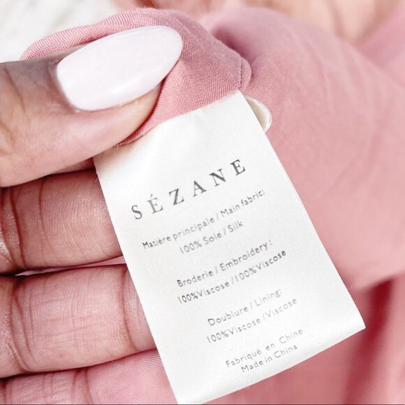 Sezane Women's Robe Maelys Dress in Rose Pink Size 12 NEW - Picture 6 of 6